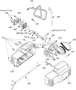 Page B Diagram and Parts List for C2000 Type 0 Porter Cable Compressor
